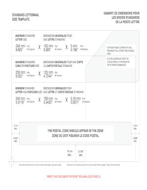 lettermail dimensions